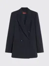 Max Mara Double-breasted Blazer In Blue