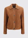 Max Mara Studio Jacket In Suede In Brown