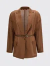 Max Mara Belted Jacket In Brown