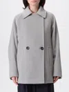 Max Mara Double-breasted Wool Peacoat In Gray