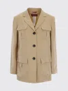 Max Mara Studio Linen Blazer In Neutral