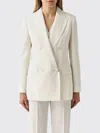 Max Mara Structured Double-breasted Jacket Back Vent In White