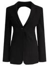 Max Mara Backless Jacket With Pockets And Lapel