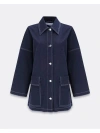 Max Mara Long Sleeve Casual Jacket In Blue