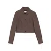 Max Mara Carpa Cropped Denim Jacket By  In Brown