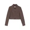 Max Mara Carpa Cropped Denim Jacket By  In Brown