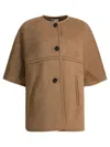 Max Mara Cape In Camel Jackets And Coats Brown In Brown