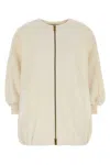 Max Mara Wool And Cashmere Knitted Jacket Jackets White In White
