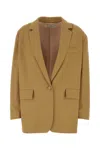 Max Mara Regular Fit Jacket Notched Lapel Design In Brown