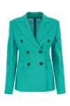 Max Mara Tailored Blazer Jacket Structured Shoulders In Green