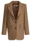 Max Mara Tailored Jackets With Notched Lapel And Flap Pockets In Beige