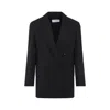 Max Mara Double-breasted Wool Jacket With Pinstripe Design