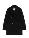 Max Mara Short 101801 Icon Coat In Black
