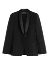 Max Mara Giselle Shawl-lapel Embellished Blazer In Black