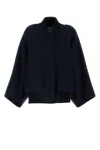 Max Mara Zenone Cashmere Cape Bomber Jacket In Blue