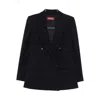 Max Mara Double-breasted Blazer In Black