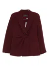 Max Mara Jacket With Woven Detail In Brown
