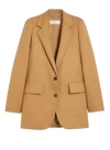 Max Mara Buttoned Shoulder Pad Blazer In Brown
