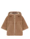 Max Mara Petal Coat In Brown