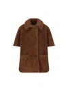 Max Mara Buttoned Pocket Jacket In Brown