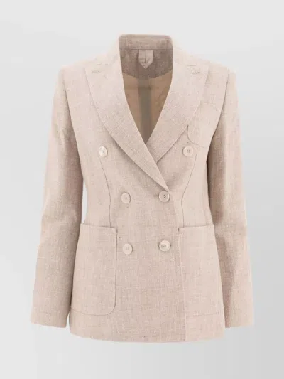 Max Mara Jackets Featuring Button Detailing In Neutral