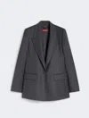 Max Mara Tailored Single-breasted Wool Jacket In Gold