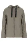 Max Mara The Cube Hooded Puffer Jacket In Gray