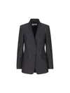 Max Mara Midnight Blue Jacket In Cotton Denim Effect In Multicolor