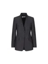 Max Mara Midnight Blue Jacket In Cotton Denim Effect In Multicolor