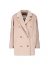 Max Mara Rebus Double-breasted Wool And Cashmere Coat In Neutral