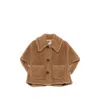 Max Mara Teddy Bear Cape Jacket In Neutrals