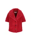 Max Mara Single-breasted Cloak In Red