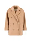Max Mara Womens Camel Rebus Notch-lapel Relaxed-fit Wool And Cashmere Coat In Neutral