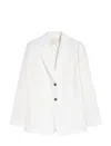 Max Mara Dimitri Single-breasted Linen Blazer In Seta