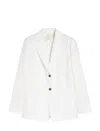 Max Mara Dimitri Single-breasted Linen Blazer In Seta