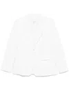 Max Mara Tailored Jacket With Notched Lapels And Rear Vents In White