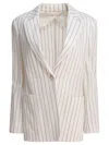 Max Mara Striped Blazer With Front Pockets And Lapels