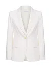 Max Mara Tailored White Jacket With Wide Lapels In White