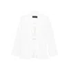 Max Mara Long-sleeved Suit Jacket In White