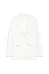 Max Mara Plinio Cady Single Breasted Jacket In White
