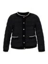 Max Mara Water-resistant Canvas Short Jacket In Black