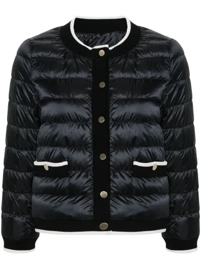 Max Mara Water-resistant Canvas Short Jacket In Black