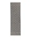 Max Mara Jacquard Camel Stole In Grey