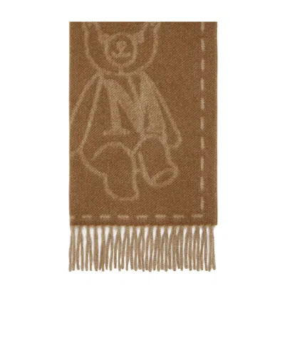 Max Mara Jacquard Cashmere Stole In Brown