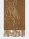 Max Mara Jacquard Cashmere Stole In Brown