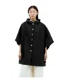 Max Mara Hooded Monogram Coat In Black