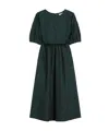 Max Mara Jacquard Cotton Dress In Green
