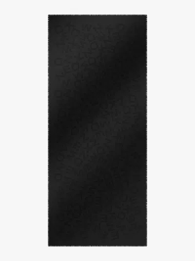 Max Mara Jacquard Cotton Stole In Black