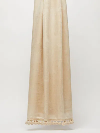 Max Mara Jacquard Fabric Stole In Clay