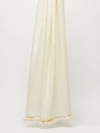 Max Mara Jacquard Fabric Stole In White